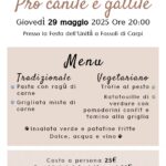 Cena di Beneficenza Pro Gattile e Canile