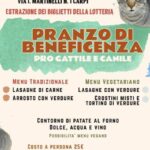 Pranzo di beneficenza pro Gattile e Canile Domenica 23 Novembre